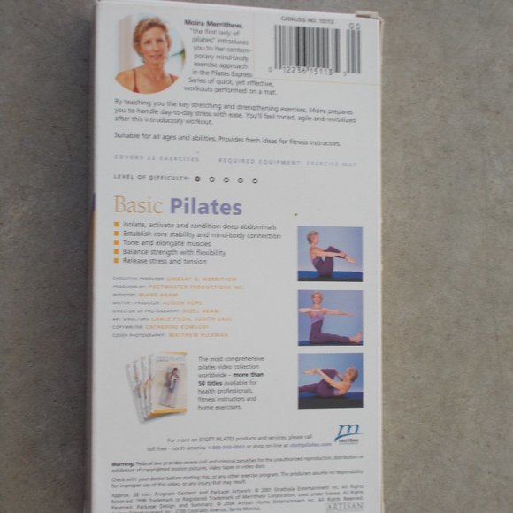 Stott Pilates Basic Palates VHS Tape - Picture 2 of 2